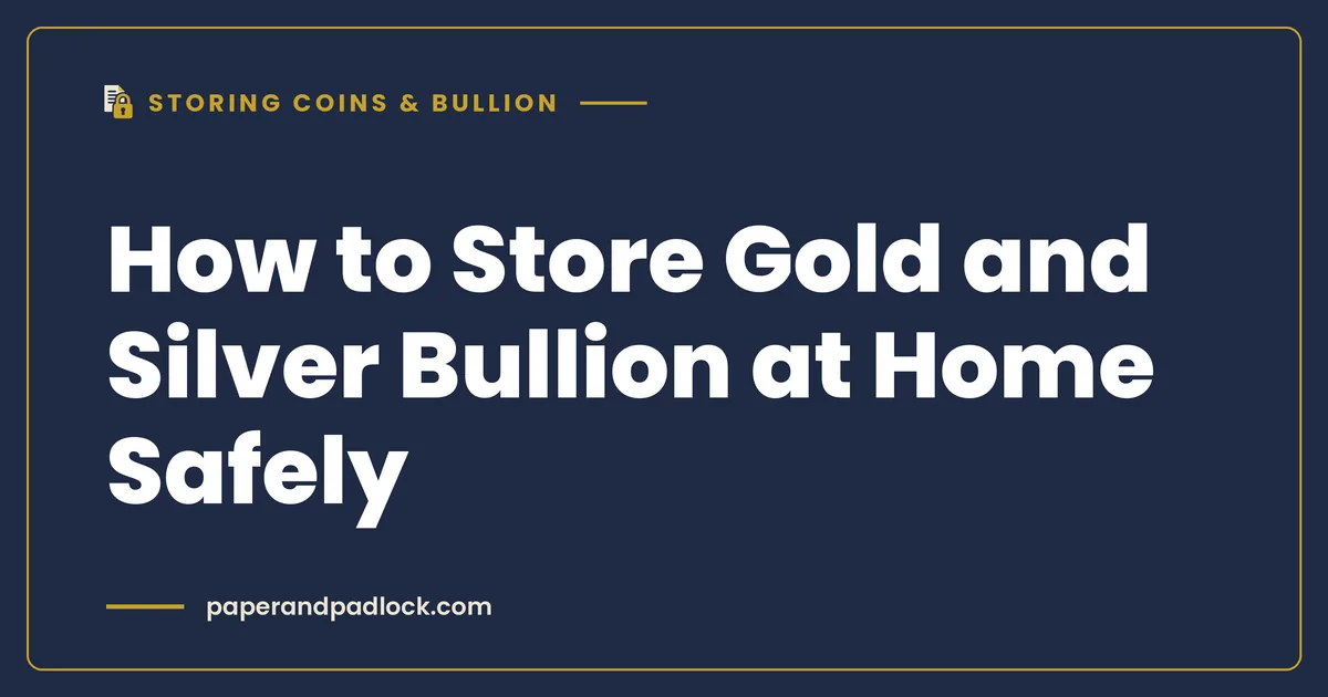 How to Store Gold and Silver Bullion at Home Safely