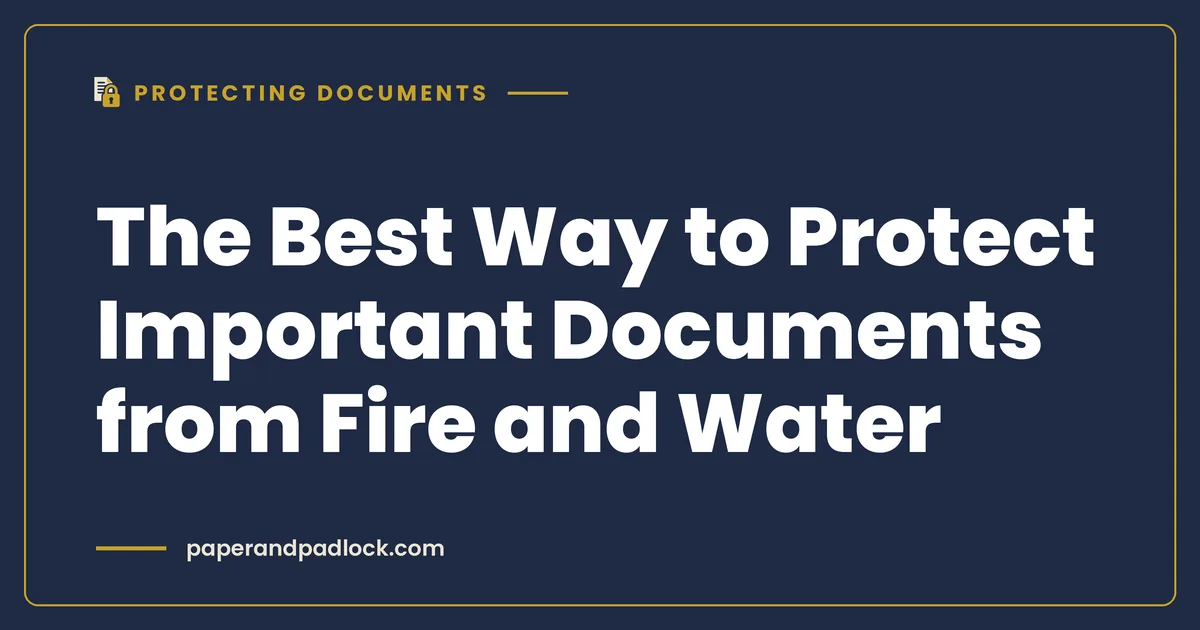 The Best Way to Protect Important Documents from Fire and Water