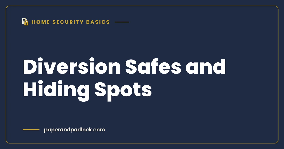 Diversion Safes and Hiding Spots: What Works and What Burglars Check First