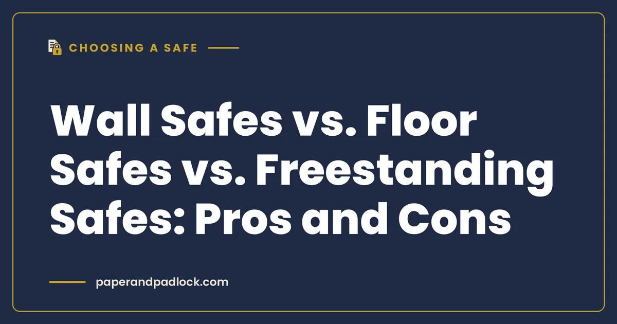 Wall Safes vs. Floor Safes vs. Freestanding Safes: Pros and Cons