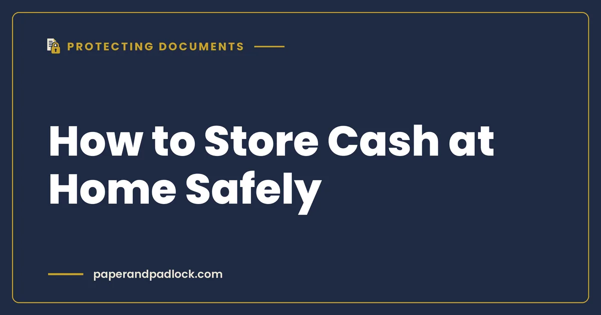 How to Store Cash at Home Safely: How Much to Keep, Fire and Water Risks, and What to Do If It’s Damaged