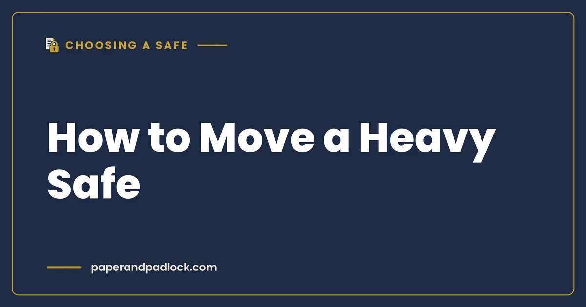 How to Move a Heavy Safe: DIY vs. Pros, Dollies, Stairs, Floors, and Insurance