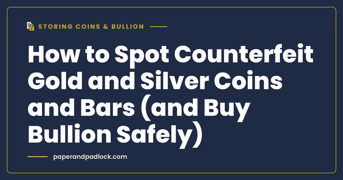 How to Spot Counterfeit Gold and Silver Coins and Bars (and Buy Bullion Safely)