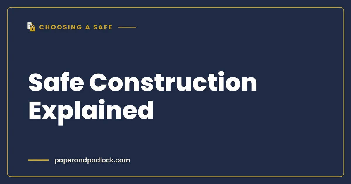 Safe Construction Explained: Steel Gauge, Door Thickness, Bolts, Hinges, and Relockers (and What Actually Matters)