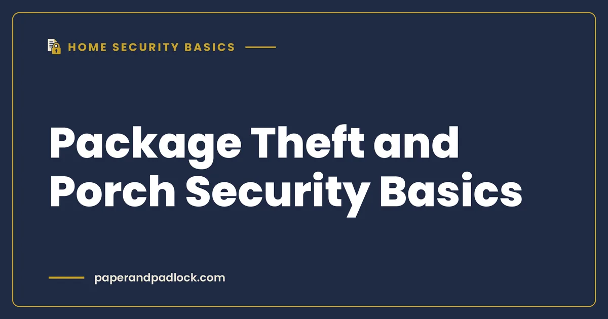 Package Theft and Porch Security Basics: Lockers, Pickup Holds, Lockboxes, Cameras, and Signatures