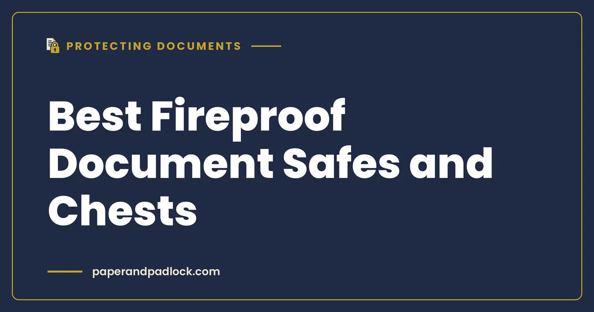 Best Fireproof Document Safes and Chests: UL-Rated Picks for Papers, Files, and Passports