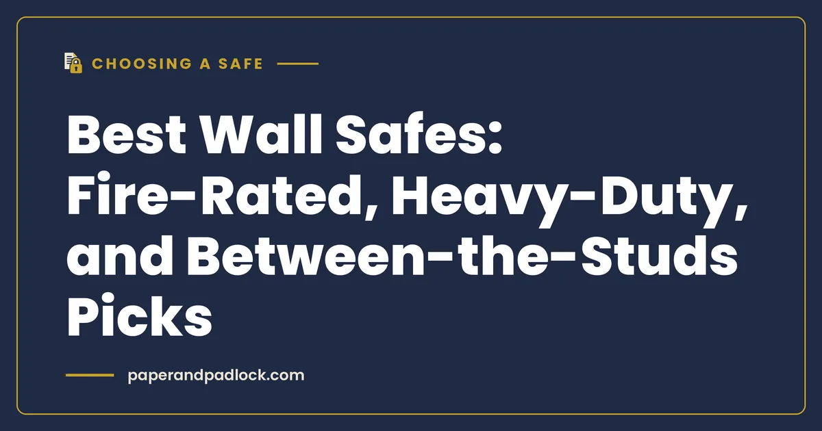 Best Wall Safes: Fire-Rated, Heavy-Duty, and Between-the-Studs Picks